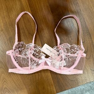 Agent Provocateur Pink Floral Lace Bra
